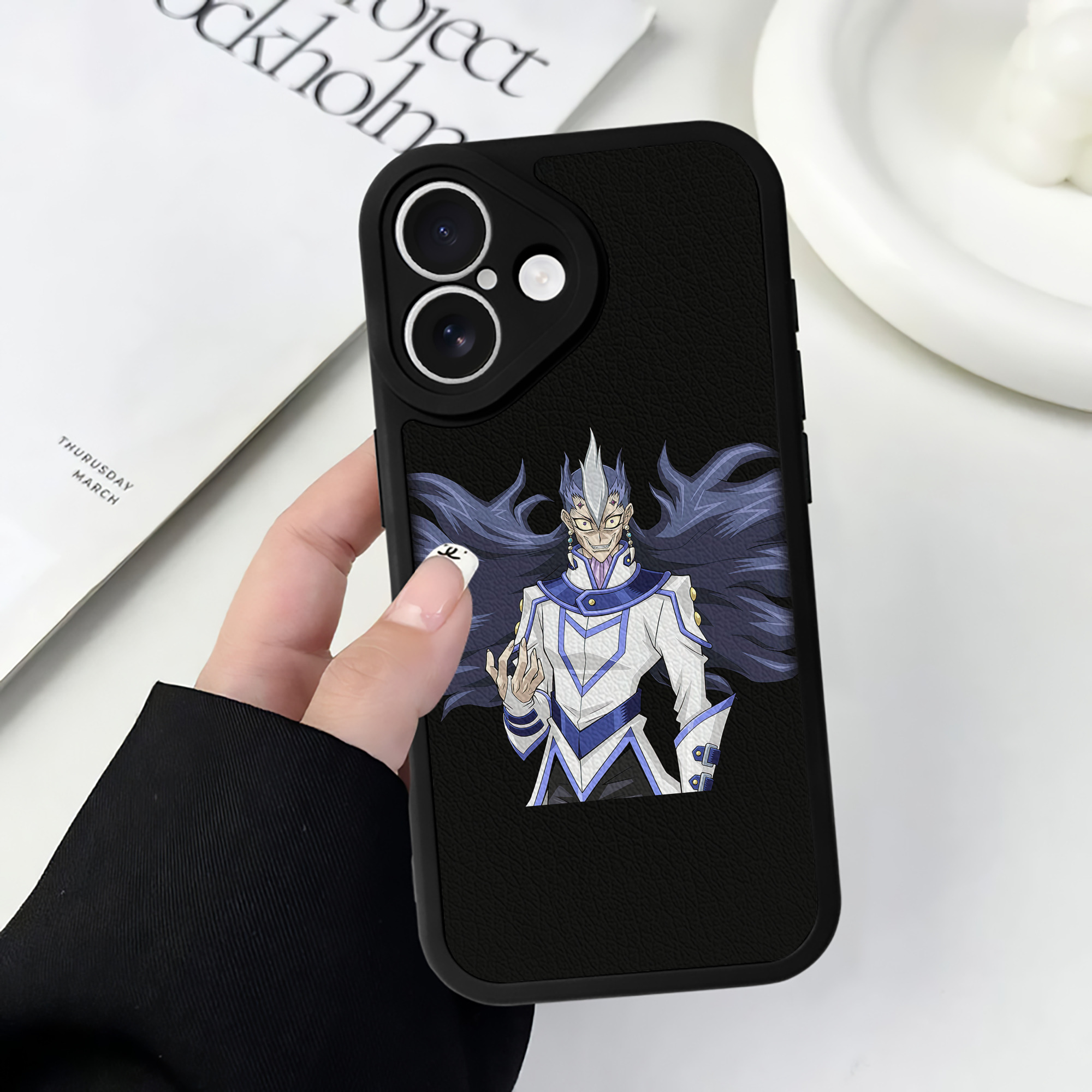 （画像用） 遊☆戯☆王 Yu-Gi-Oh! 【iPhone 16シリーズ対応】シリコンスマホケース（レザー調） 材質：シリコン
